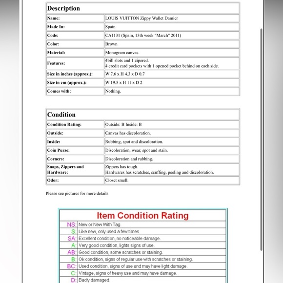 Louis Vuitton Damier Azur Canvas Wallet - Picture 16 of 16